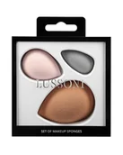 Pędzle do makijażu - LUSSONI LUSSONI Zestaw trzech gąbek do makijażu raindrop  standard, medium i mini 0000057893 - miniaturka - grafika 1