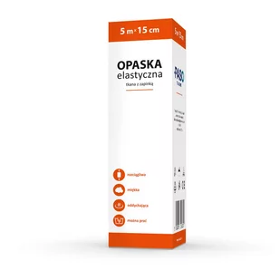 Paso Opaska elastyczna tkana z zapinką 5m x 15cm - Apteczki i materiały opatrunkowe - miniaturka - grafika 1