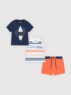 Mayoral Komplet t-shirt, top i spodenki 1672 Kolorowy Regular Fit - Dresy i komplety dla chłopców - miniaturka - grafika 1