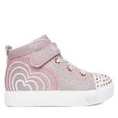 Buty dla dziewczynek - Sneakersy Skechers Heart Steps 314623N RSGD Różowe złoto - miniaturka - grafika 1