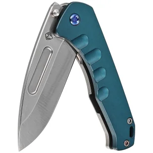 Nóż składany Medford Praetorian Swift FL Flipper Drop Point Blue Aluminium, Tumbled S45VN by Greg Medford - Noże - miniaturka - grafika 6