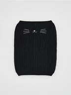 Apaszki i szaliki damskie - Reserved - Komin z haftem - czarny - miniaturka - grafika 1