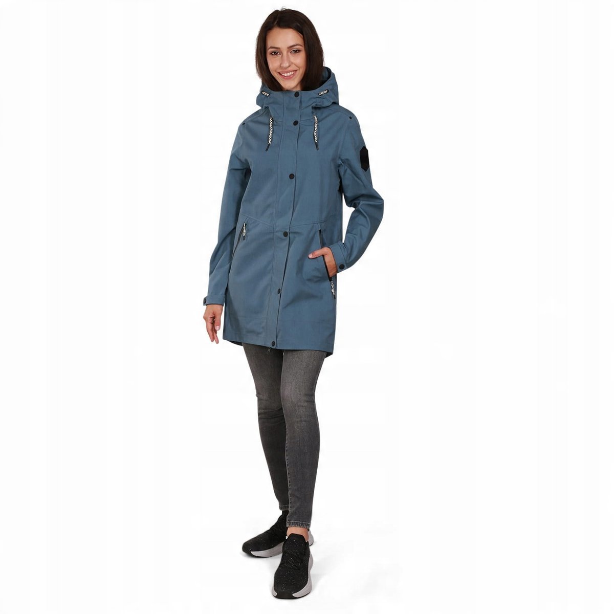 ALPINE PRO Płaszcz damski wodoodporny PTX 10000 Perfeta k.niebieski r.S