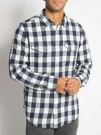 Koszule męskie - Lee Regular Shirt Męska Koszula Materiałowa W Kratę Navy L69Hkm35-2Xl - miniaturka - grafika 1
