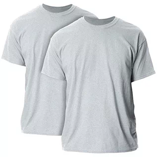 Koszulki męskie - GILDAN Męski T-shirt (2 sztuki), Sportowy szary, 5XL - grafika 1