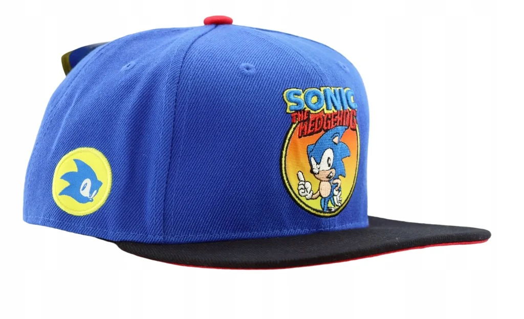 Czapka z prostym daszkiem męska młodzieżowa Sega Sonic 55-60 Snapback Haft