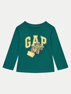 Bluzki damskie - Gap Bluzka 609705-02 Zielony Regular Fit - miniaturka - grafika 1