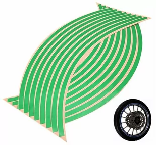 AG555C Naklejki odblaskowe na koła green - Akcesoria motoryzacyjne - miniaturka - grafika 1