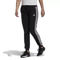 Spodnie damskie - Spodnie dresowe adidas Essentials Single Jersey 3-Stripes Pants GM5542 - czarne - Adidas - miniaturka - grafika 1