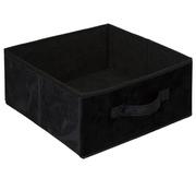 Pudełka i szkatułki - Pojemnik tekstylny 31x15 cm Black welur - miniaturka - grafika 1