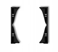 Klawisze i ramki - Karlik Ramka pośrednia do gniazd podwójnych MINI 12MRP-2 czarny 12MRP-2 - miniaturka - grafika 1