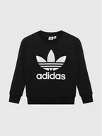 Bluzy dla chłopców - Adidas Bluza Trefoil ED7797 Czarny Regular Fit - miniaturka - grafika 1
