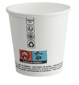 Naczynia i sztućce jednorazowe - Kubki papierowe jednorazowe białe 100ml 50szt - miniaturka - grafika 1