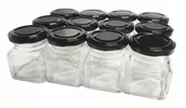 Pojemniki kuchenne - Słoiki Na Przyprawy 120Ml 12Szt Słoiki Zakrętki Czarne - miniaturka - grafika 1