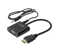 Złącza, przejściówki, adaptery - Reinston EDV013 HDMI na VGA + Audio - miniaturka - grafika 1