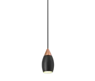 Lampy sufitowe - OxyLED Lampa wisząca ETRO LV czarna/różowe złoto 895504 - miniaturka - grafika 1