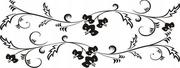 Naklejki na ścianę - Naklejka ścienna kwiaty motyle dekor Ornament 5, 100x40 cm - miniaturka - grafika 1