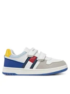 Buty dla chłopców - Tommy Hilfiger Sneakersy Flag Low Cut Velcro Sneaker T1X9-33844-1269 S Biały - miniaturka - grafika 1
