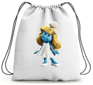 Torby szkolne - PLECAK WOREK SMERFY SZKOLNY NA BUTY WF - miniaturka - grafika 1