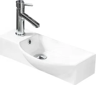 Umywalka Mexen Mexen Hugo umywalka nablatowa prawa 50 x 23 cm biała - 21255000R - Umywalki - miniaturka - grafika 1