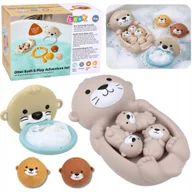 Zabawki do kąpieli - Zestaw Zabawki Do Kąpieli Wydra Rodzinka Kosz Piłeczki 7 el. - miniaturka - grafika 1