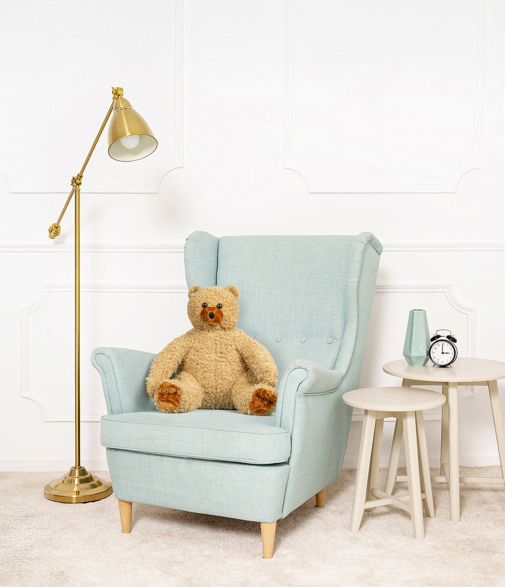 DUŻY WIELKI MIŚ PLUSZOWY LAZY PLUSZAK PRZYTULANKA 45CM BEŻOWY/BRĄZOWY