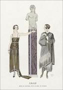 Plakaty - Costumes Parisiens, No.164: Costume de Yacht from Journal des Dames et des Modes (1914) fashion illustration in high resolution by, George Barbier - p - miniaturka - grafika 1