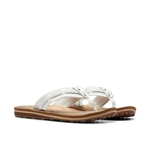 Clarks Fenner Nerice Klapki damskie, Złamana biel, 37.5 EU - Klapki i japonki damskie - miniaturka - grafika 1