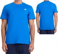 Koszulki męskie - Bawełniana koszulka 4F T-shirt męski M3341 niebieski r. XL - miniaturka - grafika 1