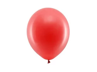 PartyDeco "Balony Rainbow 23cm pastelowe, czerwony (1 op. / 100 szt.)" RB23P-007 [15065347] - Balony i akcesoria - miniaturka - grafika 1