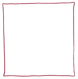 Biała poszetka z czerwonym obszyciem E47 - Krawaty i muchy męskie - miniaturka - grafika 1