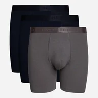 Majtki męskie - Zestaw męskich bokserek 3 szt Tommy Hilfiger UM0UM03393-0XX M Czarny/Szary (8720637185025) - miniaturka - grafika 1
