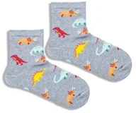 Skarpetki dla dzieci - Skarpetki dziecięce bawełniane w kolorowe dinozaury Milena - miniaturka - grafika 1