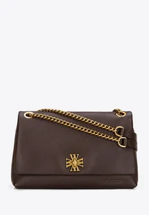 Damska listonoszka ze skóry naturalnej na łańcuszku brązowa - Torebki damskie Damska listonoszka ze skóry naturalnej na łańcuszku brązowa - Torebki damskie - miniaturka - grafika 1