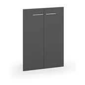 Inne meble biurowe - Drzwi skrzydłowe PRIMO, para, wysokość 1042 mm, grafit - miniaturka - grafika 1
