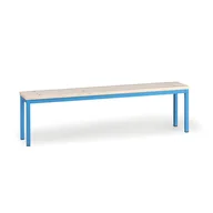 Meble do szkół i przedszkoli - B2B Partner Ławka do szatni, siedzisko - listwy, długość 1500 mm, niebieska 179334 - miniaturka - grafika 1