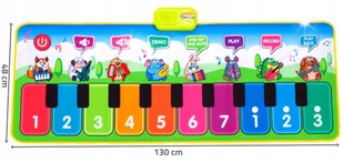Zestaw DUŻA MATA MUZYCZNA do TAŃCZENIA PIANINKO NAGRYWA 130x48 cm + Baterie - Maty edukacyjne Zestaw DUŻA MATA MUZYCZNA do TAŃCZENIA PIANINKO NAGRYWA 130x48 cm + Baterie - Maty edukacyjne - miniaturka - grafika 1