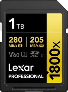 Lexar Professional 1800x SDXC 1 TB Class 10 UHS-II/U3 V60 LSD1800001T-BNNNG - Karty pamięci - miniaturka - grafika 1