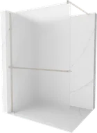 Ścianki i drzwi prysznicowe - Mexen Kioto+ ścianka prysznicowa z półką Walk-in 130 x 200 cm, szron, nikiel szczotkowany - 800-130-121-97-30 - miniaturka - grafika 1