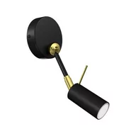 Lampy ścienne - Milagro Kinkiet IRIS Black/Gold 1x mini GU10 MLP7269 - miniaturka - grafika 1