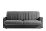 Sofy i kanapy - Rozkładana sofa do salonu automat wersalkowy szara CAVICO - miniaturka - grafika 1