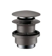 Odpływy liniowe - Hansgrohe Zestawy odpływowe - Komplet odpływowy Push-Open, czarny chrom szczotkowany 50100340 - miniaturka - grafika 1