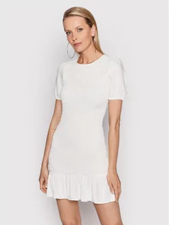 Sukienki - Glamorous Sukienka codzienna CK6568 Biały Slim Fit - grafika 1