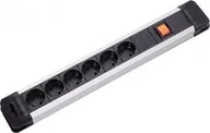 Listwy zasilające - Listwa zasilająca Bachmann 6x 6 gniazd 2 m czarna - miniaturka - grafika 1