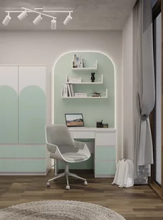 Biurko Mijas PRAWE ARTEO MINT Miętowy - Biurka - miniaturka - grafika 2