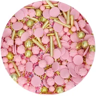Dodatki do ciast w proszku - Różowa posypka cukrowa Glamour 65 g FunCakes - miniaturka - grafika 1