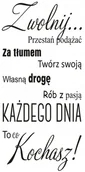 Naklejki na ścianę - Napis na ścianę naklejka 100x50cm wybór koloru sentencja -Zwolnij... 155 - miniaturka - grafika 1