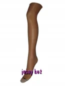 Skarpetki damskie - POŃCZOCHY SAMONOŚNE Z KORONKĄ JASNY BEŻ r. 1-2 EBO - miniaturka - grafika 1