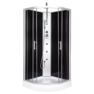 Novoterm Kerra Faro 80 80x80 profil aluminium satyna - Kabiny z hydromasażem - miniaturka - grafika 1