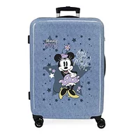 Walizki - Disney Minnie Style Walizka Średniej Walizka 48x68x26 cms Twarde mocowanie ABS Wbudowany 70l 3 kg 4 Koła Podwójny, niebieski, Maleta mediana, średnia walizka - miniaturka - grafika 1